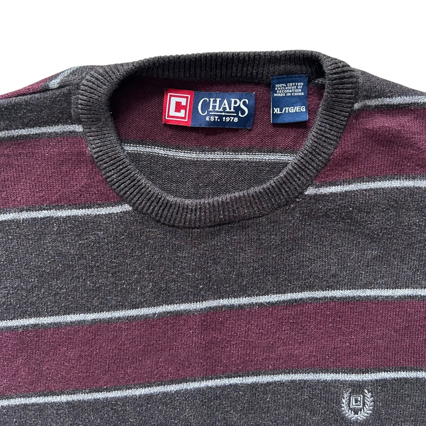 Extra Large Chaps Brown Knitted Jumper