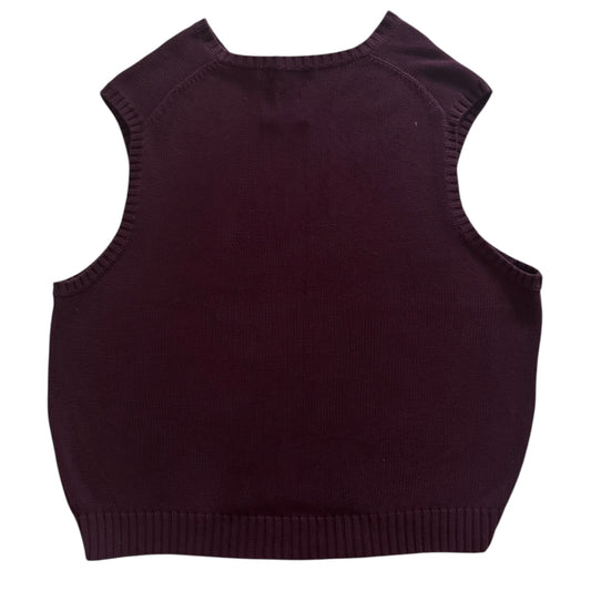 3XL Ralph Lauren Burgundy Knitted Sweater Vest