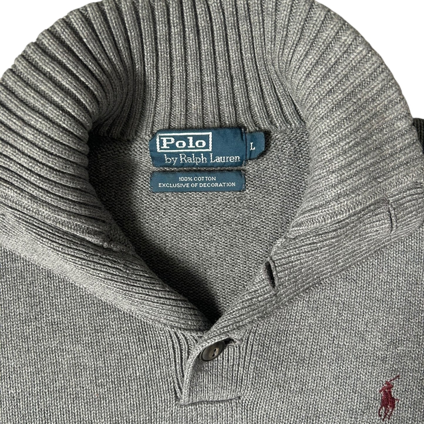 Large Ralph Lauren Grey Knitted Jumper