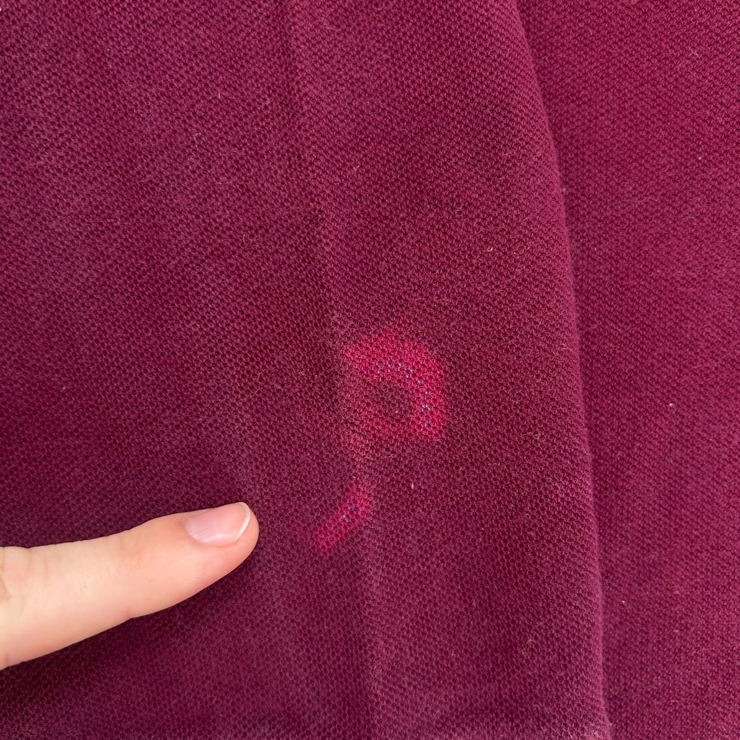 Extra Large Chaps Burgundy Long Sleeved Polo Shirt