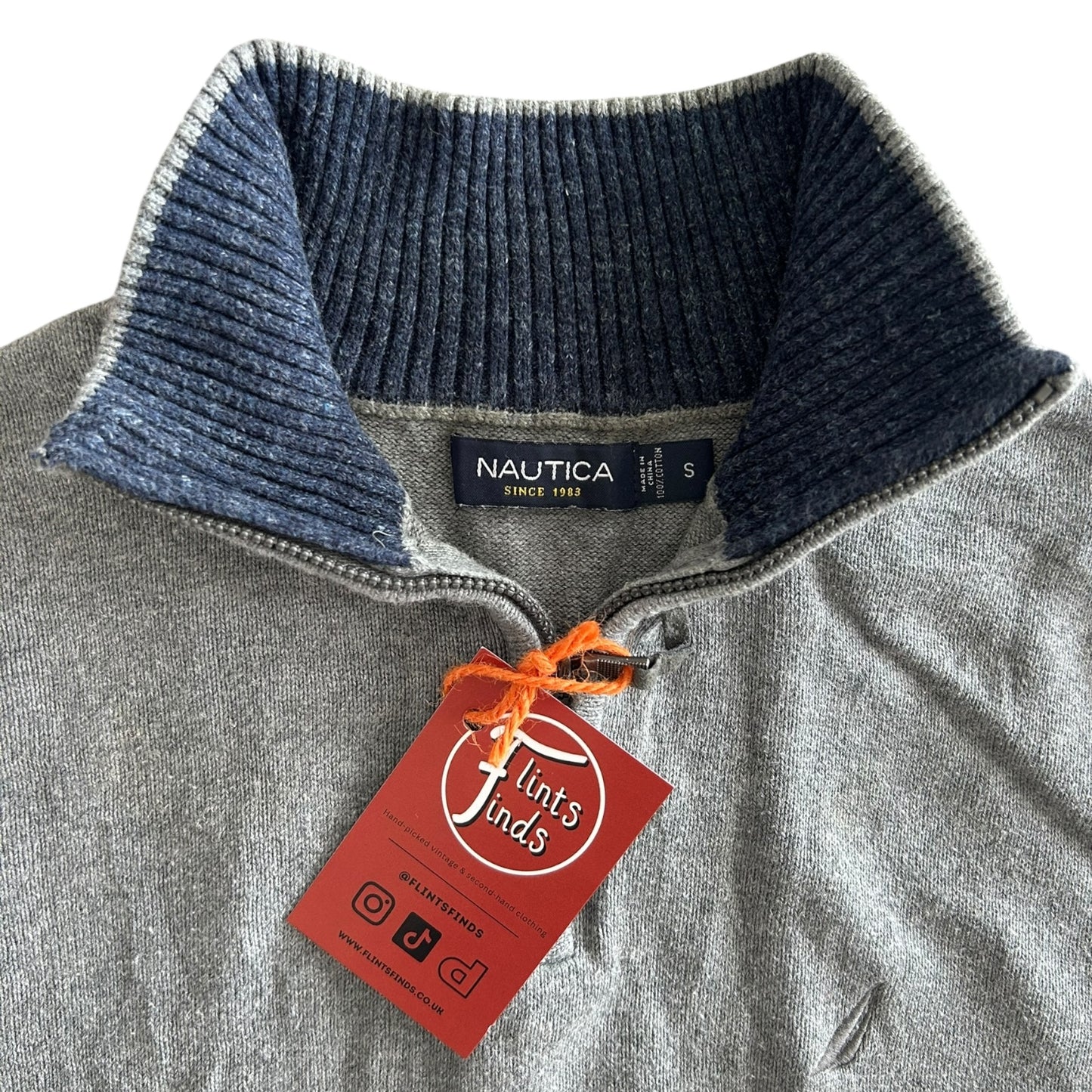Small Nautica Grey 1/4 Zip