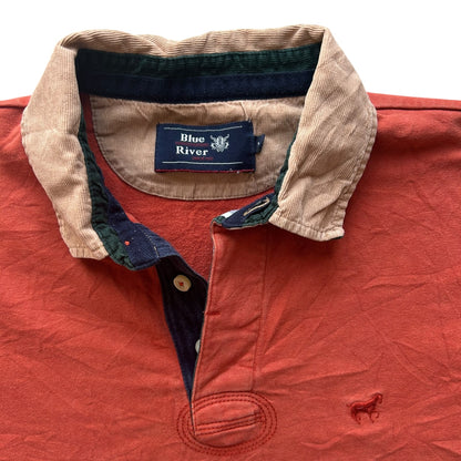 Medium Blue River Orange Rugby Shirt
