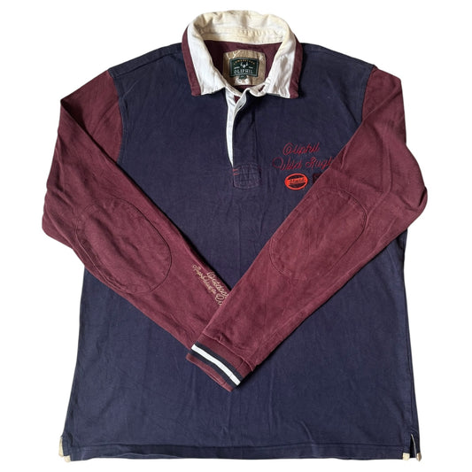 Medium Lumberjack Burgundy and Navy Rugby Shirt