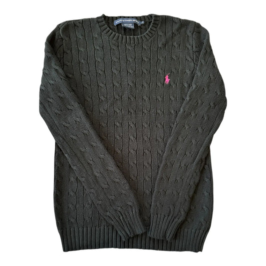 Womans Small Ralph Lauren Black Cable Knit