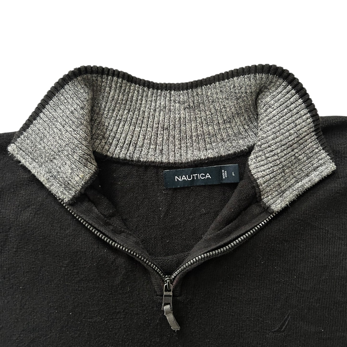 Large Nautica Black 1/4 Zip