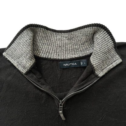 Large Nautica Black 1/4 Zip