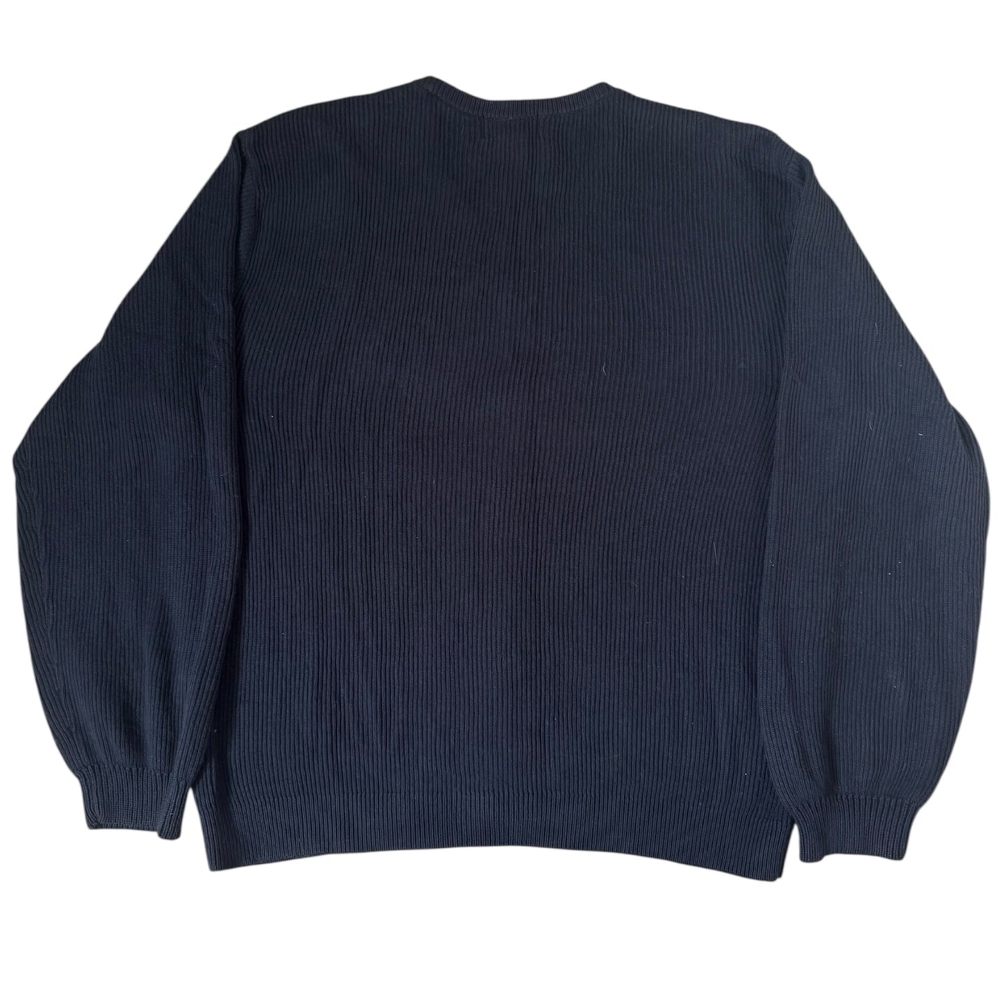 Large Chaps Navy Thick Knitted Cardigan