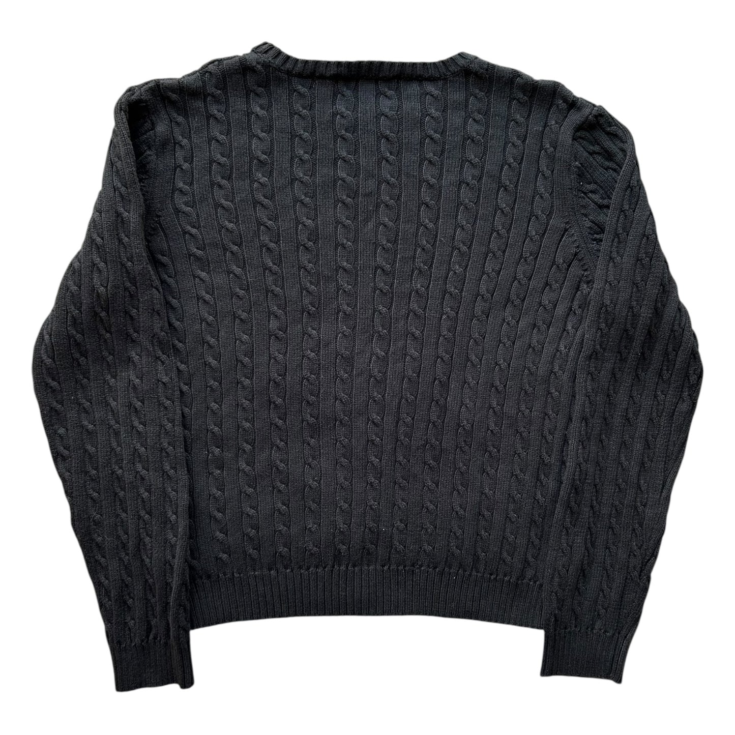 Woman’s Large Ralph Lauren Black Cable Knit