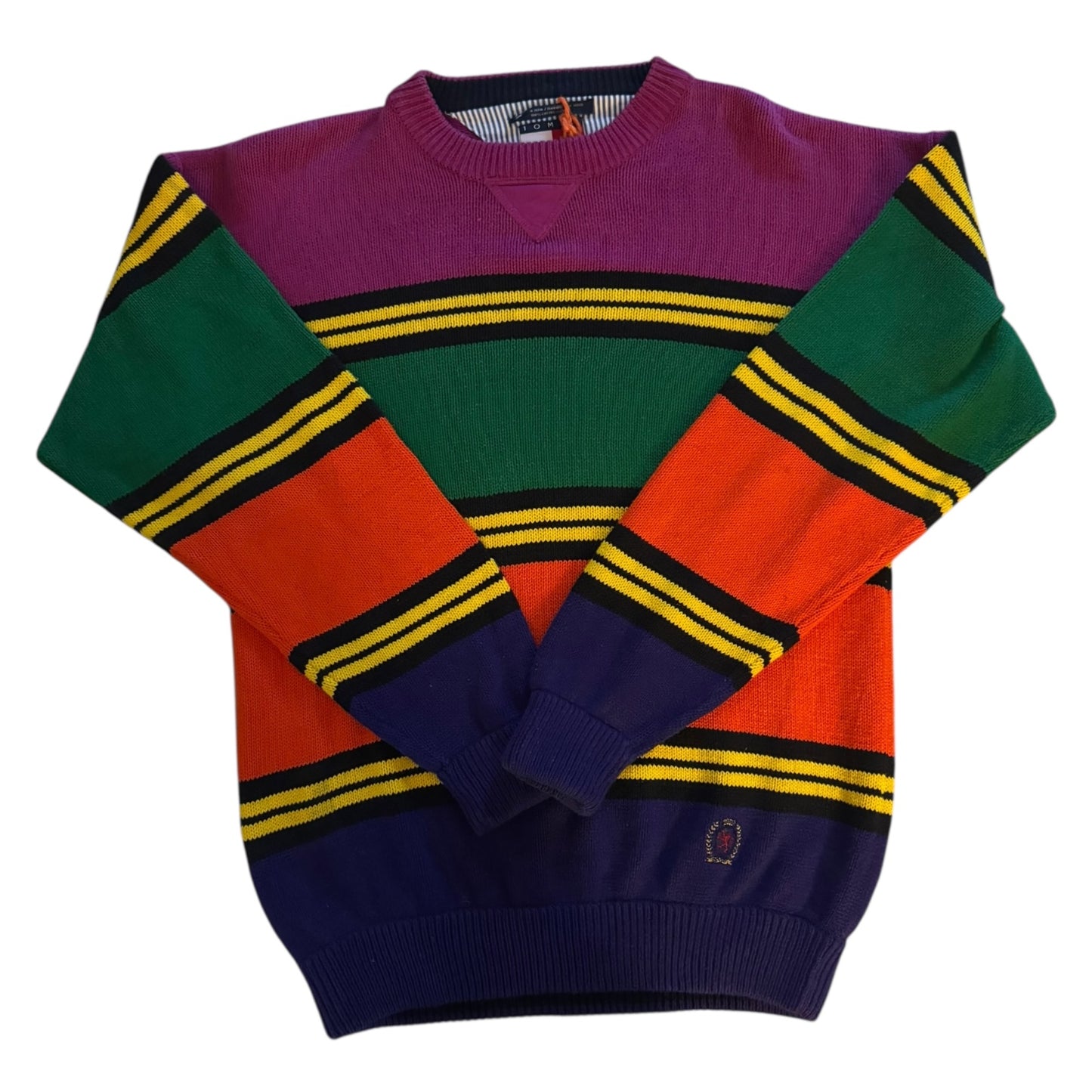 Medium Tommy Hilfiger Multicoloured Striped Thick Knitted Jumper