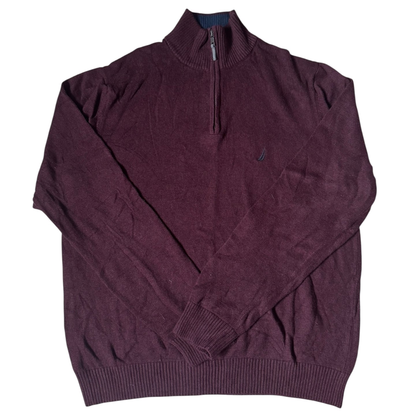 Large Nautica Burgundy 1/4 Zip