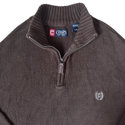 Large Chaps Brown 1/4 Zip
