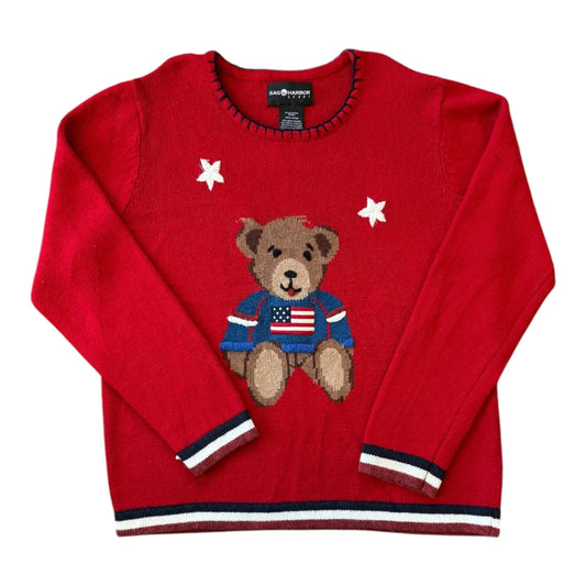 Large Teddy Bear Red Knitted Jumper