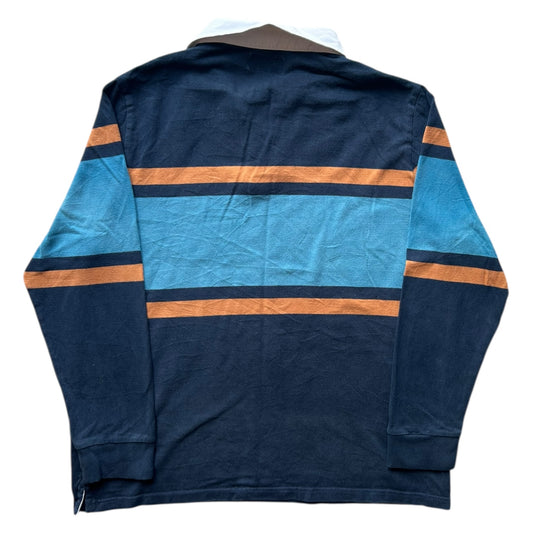 Extra Large Blue Harbour Striped Rugby Shirt