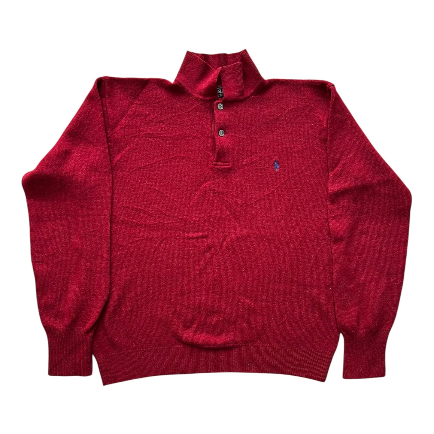 Medium Ralph Lauren Red Wool Knitted Jumper