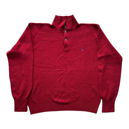 Medium Ralph Lauren Red Wool Knitted Jumper
