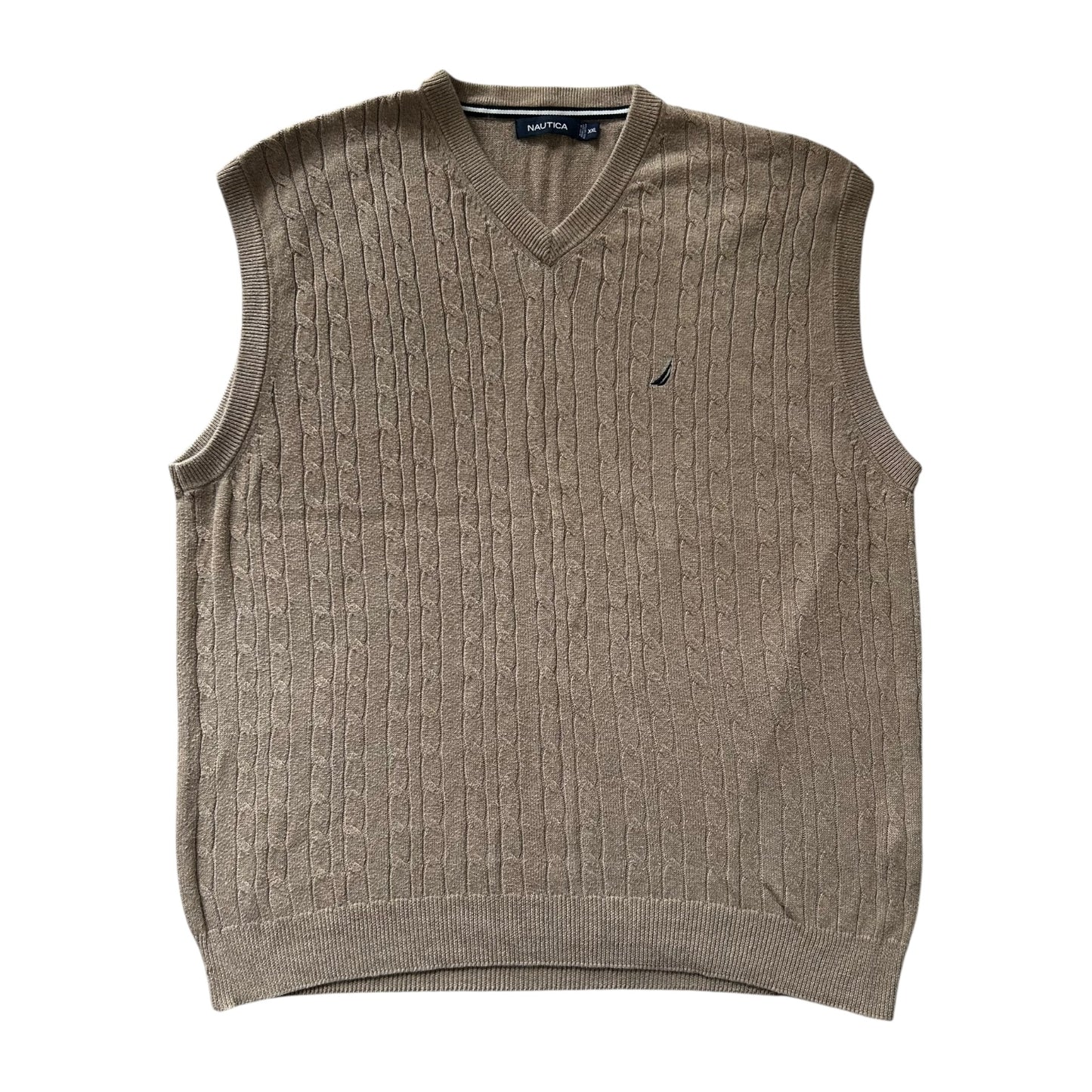 XXL Nautica Beige Sweater Vest