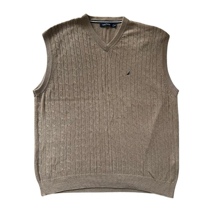 XXL Nautica Beige Sweater Vest
