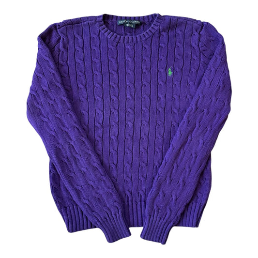 Womans Small Ralph Lauren Purple Cable Knit