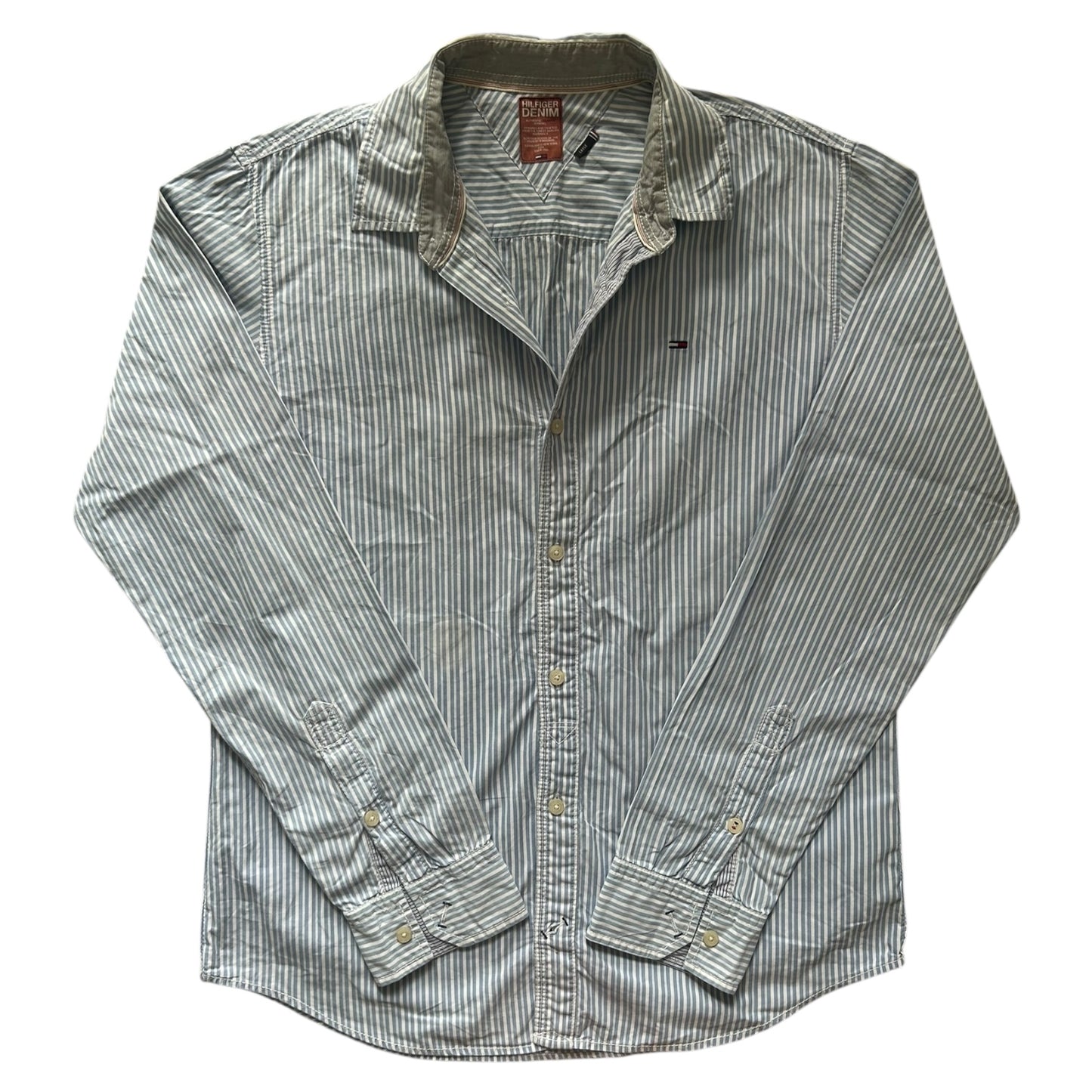 Large Tommy Hilfiger Blue Striped Shirt