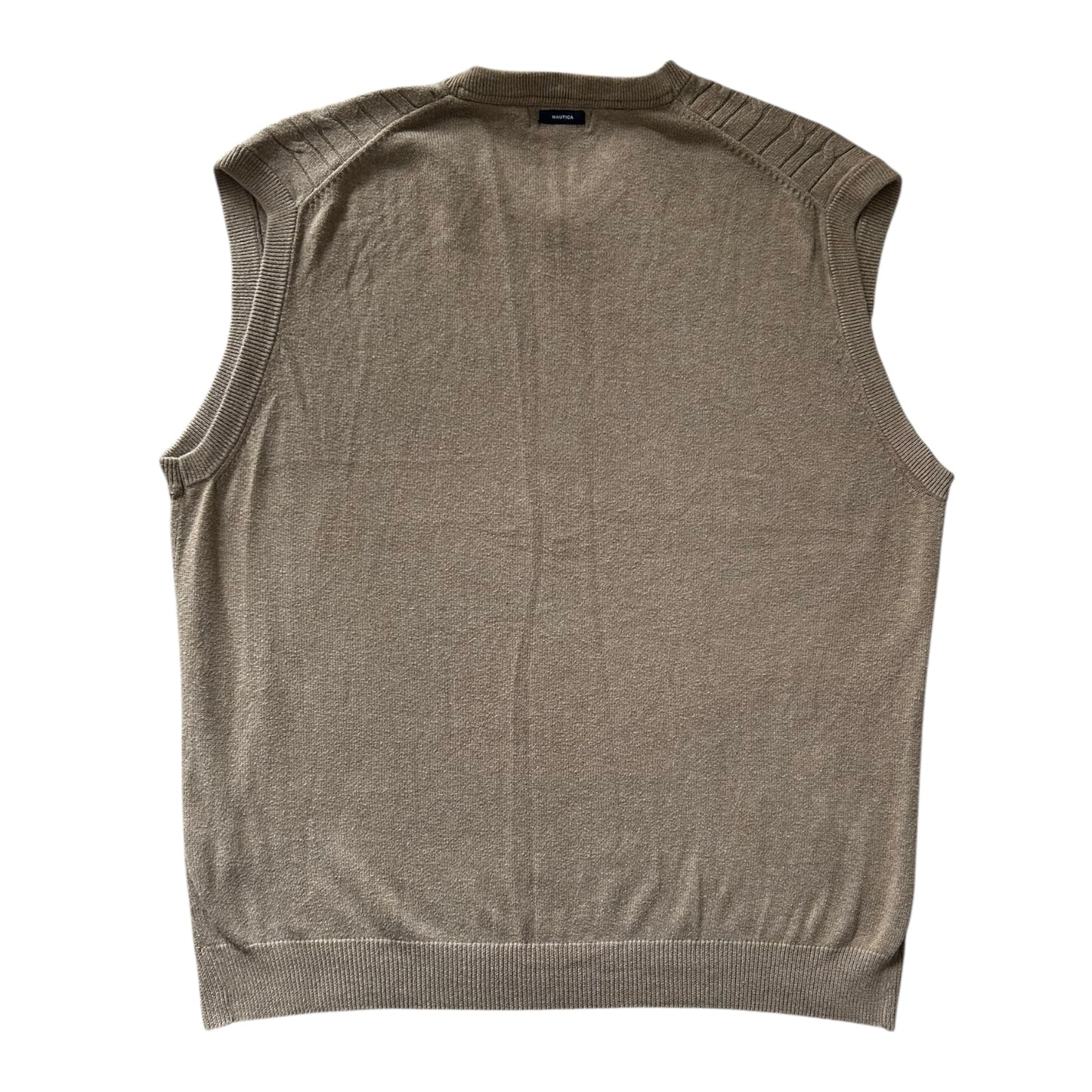 XXL Nautica Beige Sweater Vest