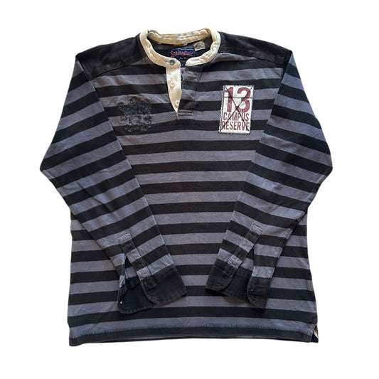 Medium Springfield Blue and Navy Rugby Shirt