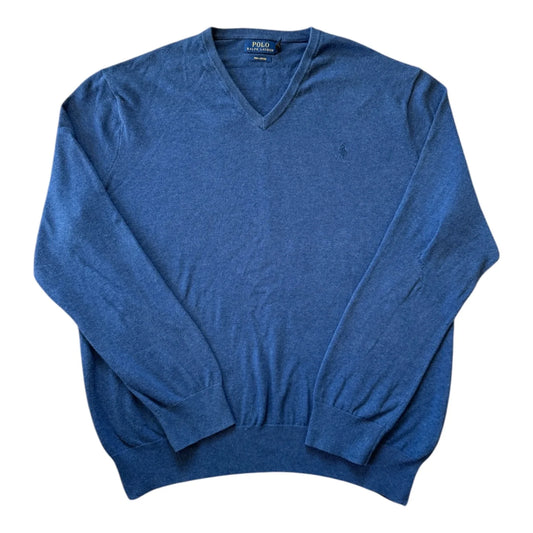 Extra large Ralph Lauren Blue V-Neck Sweatshirt