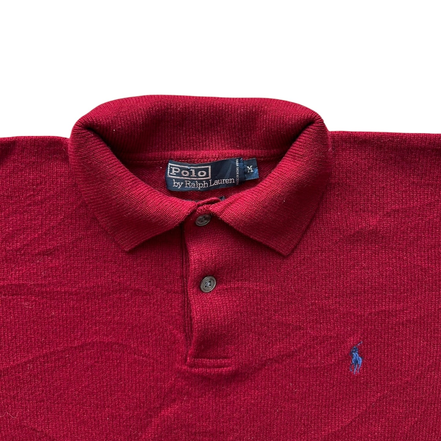 Medium Ralph Lauren Red Wool Knitted Jumper