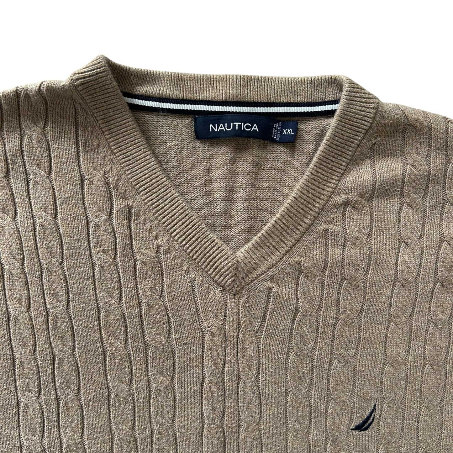 XXL Nautica Beige Sweater Vest