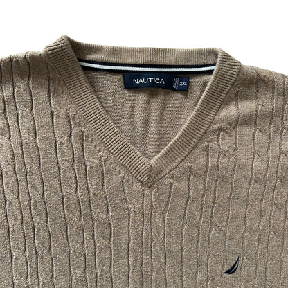 XXL Nautica Beige Sweater Vest