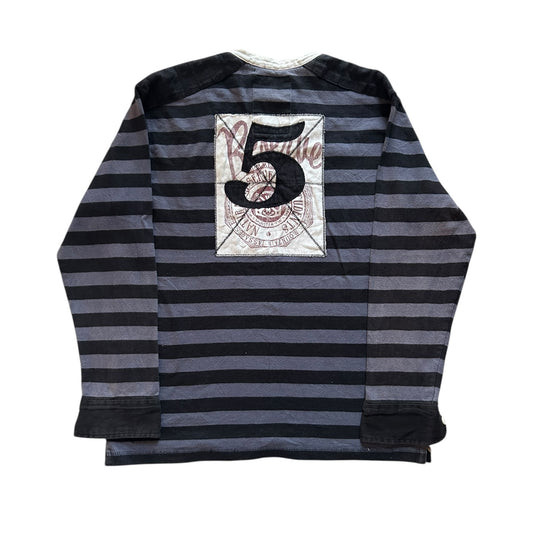 Medium Springfield Blue and Navy Rugby Shirt