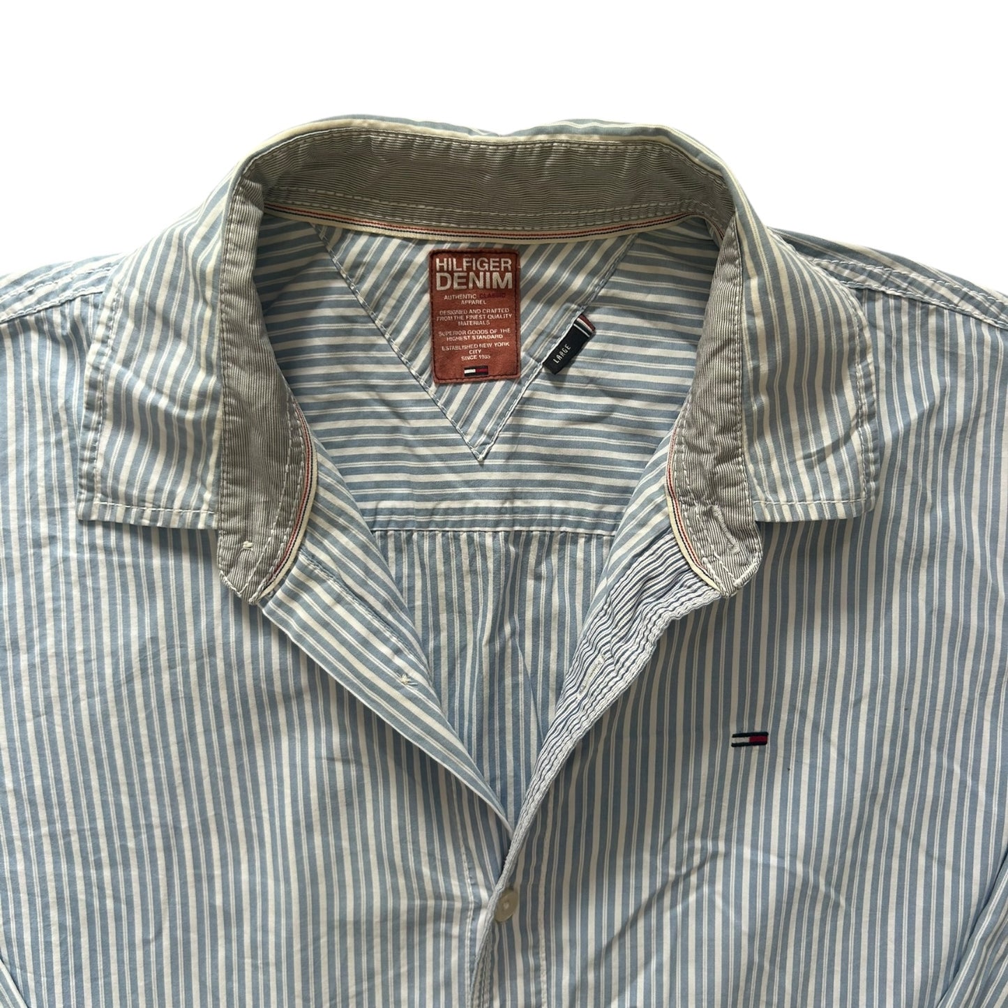 Large Tommy Hilfiger Blue Striped Shirt
