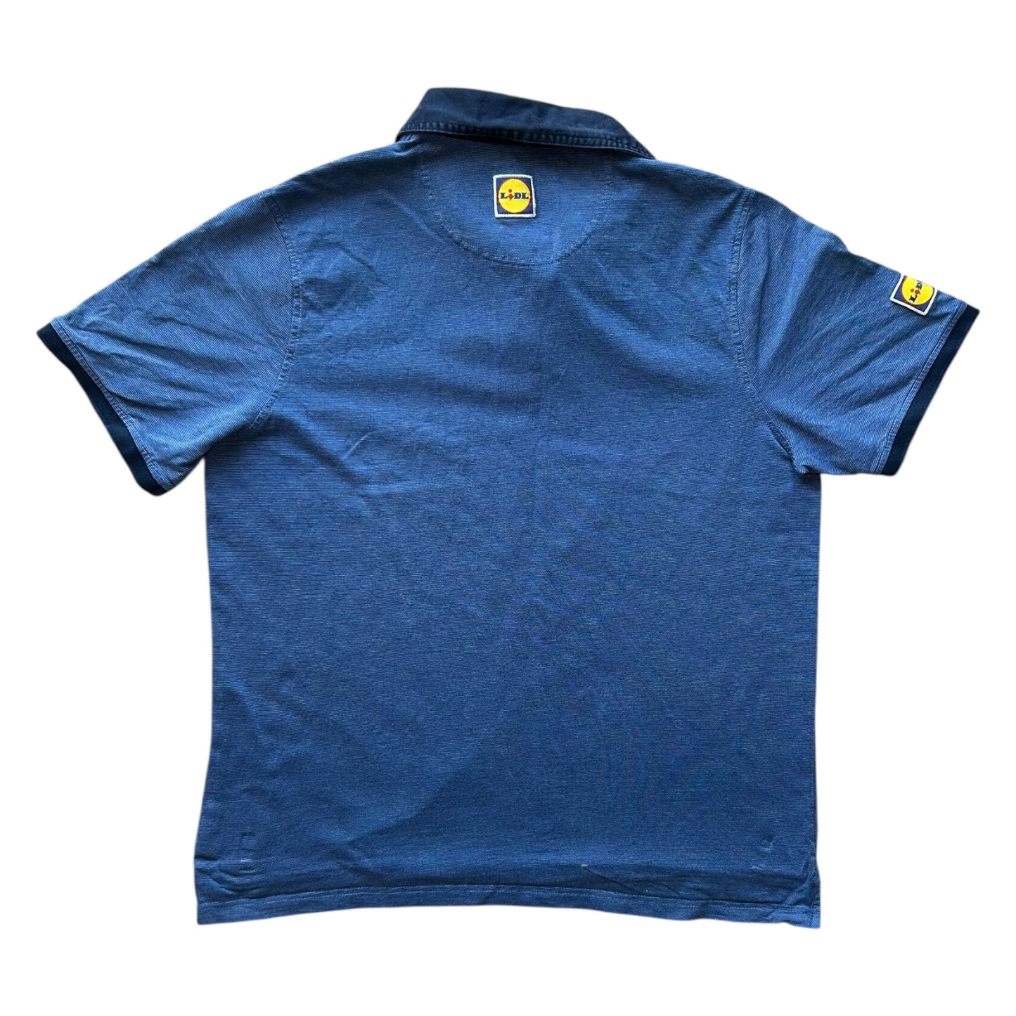 Large Lidl Blue Polo Shirt