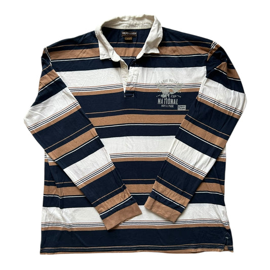 Extra Large Atlas For Men Striped Rugby Shirt