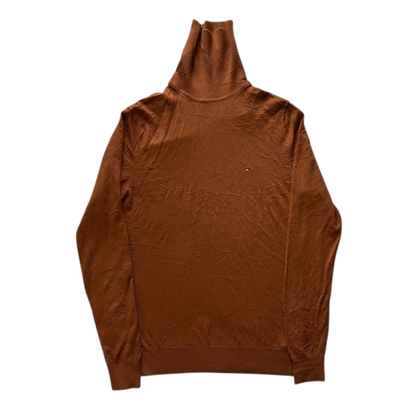 Woman’s Large Tommy Hilfiger Orange Turtle Neck Jumper