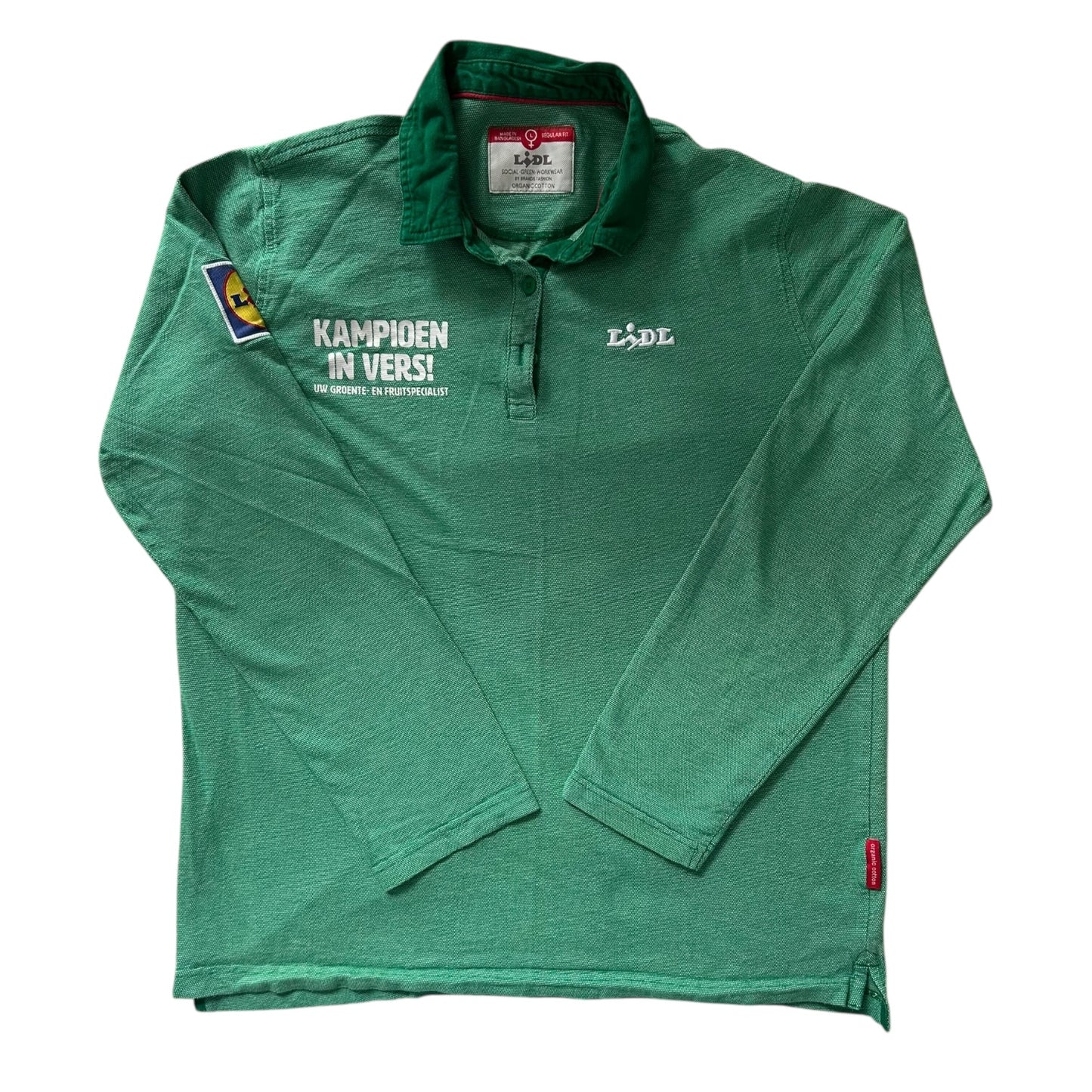 Large Lidl Green Polo Shirt