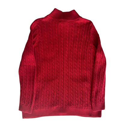 Woman’s Extra Large Ralph Lauren Red Full Zip Cable Knit