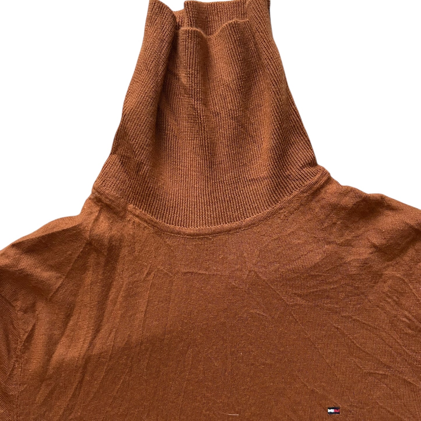 Woman’s Large Tommy Hilfiger Orange Turtle Neck Jumper