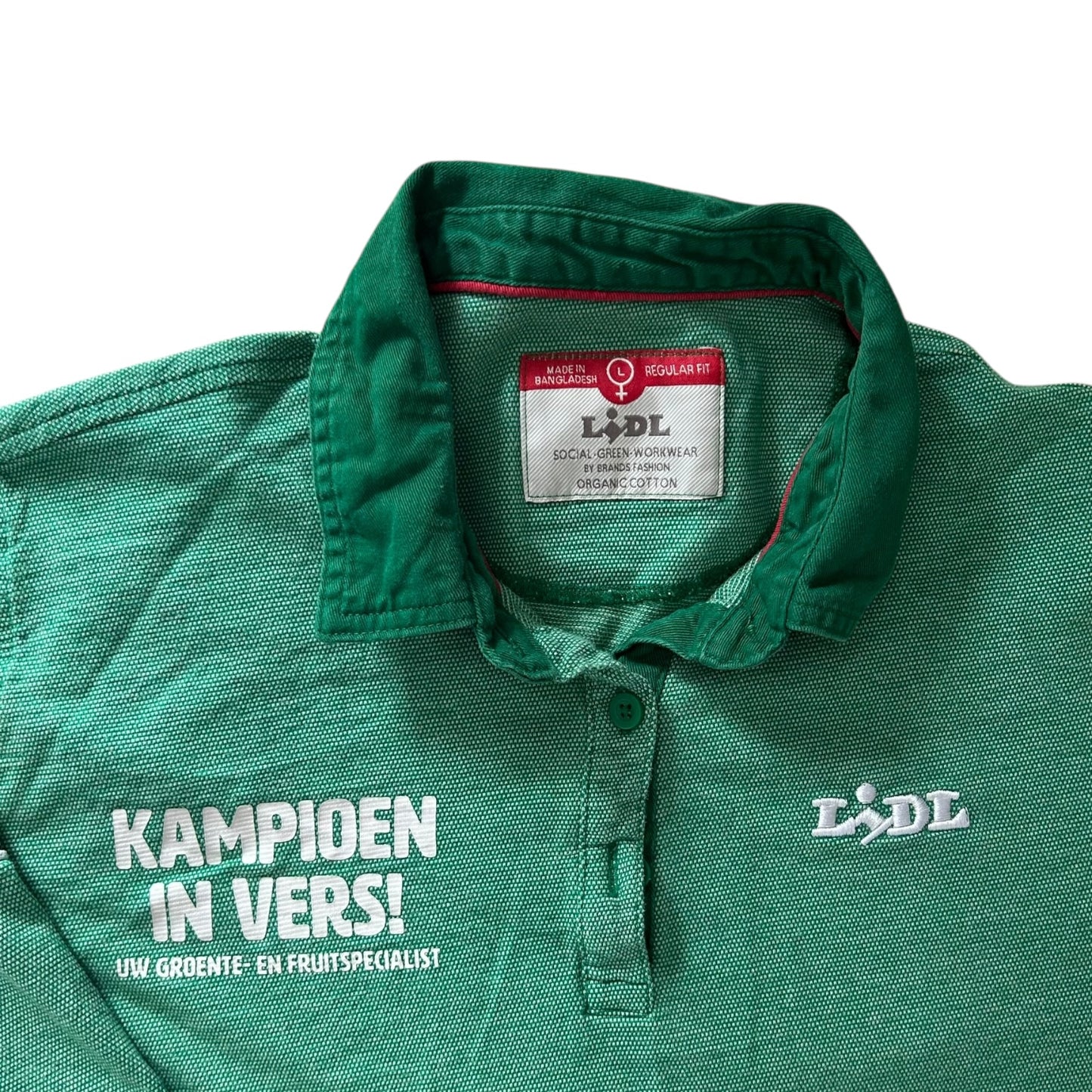 Large Lidl Green Polo Shirt