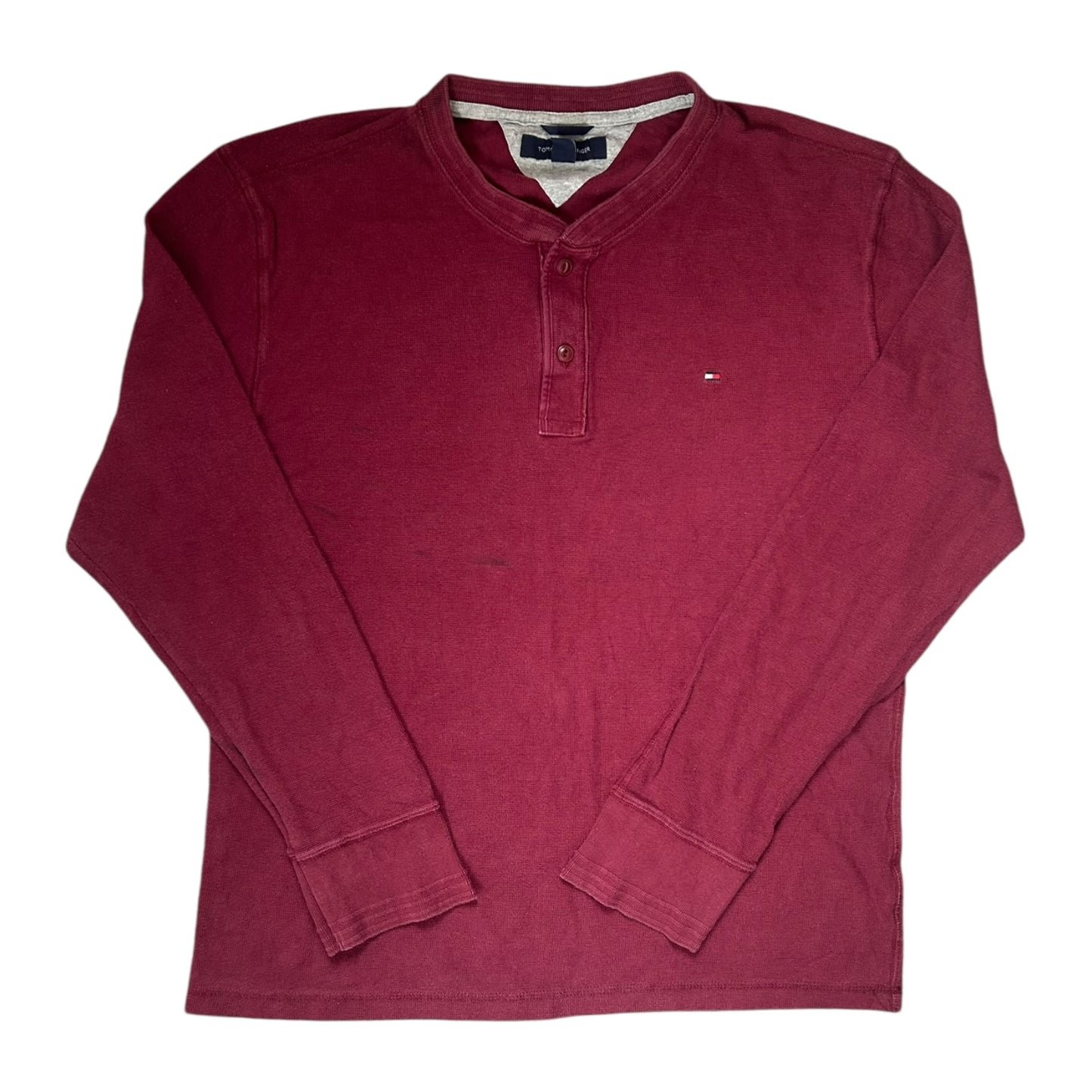 Large Tommy Hilfiger Burgundy Long Sleeve T-Shirt