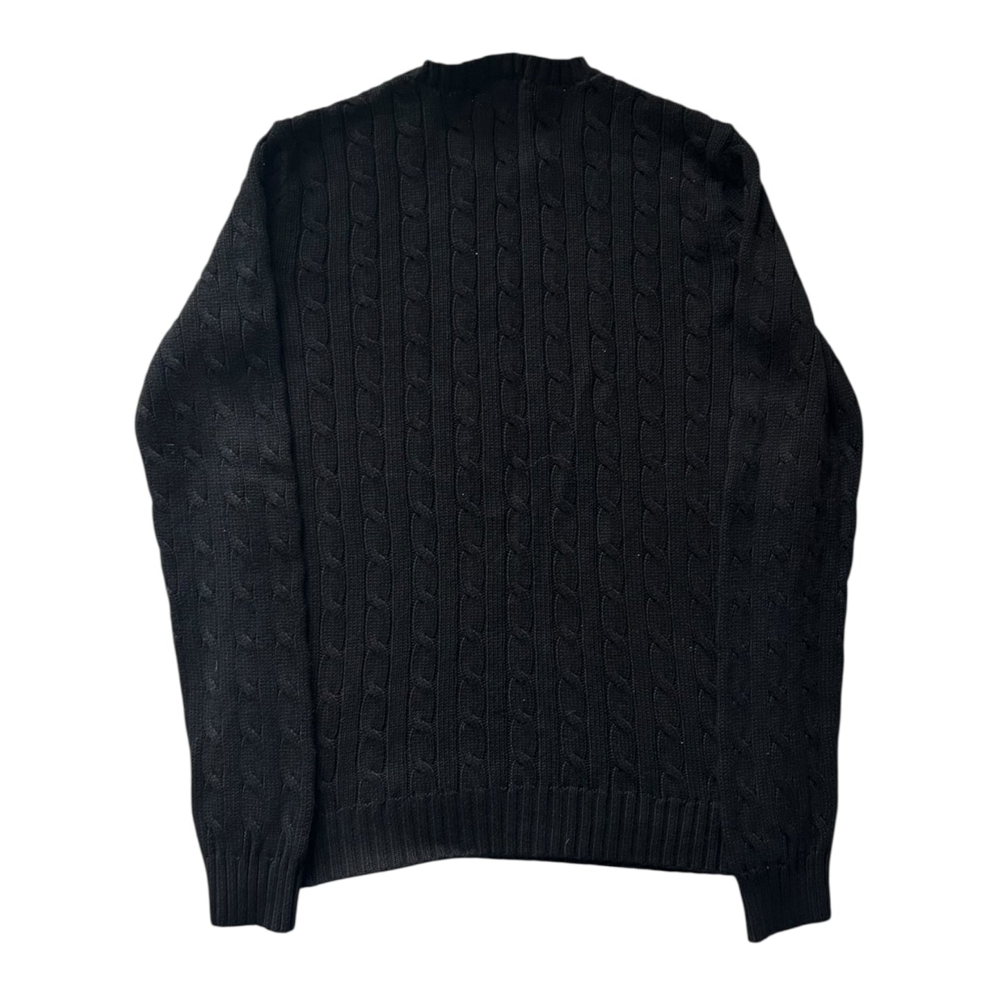 Woman’s Large Ralph Lauren Black Cable Knit