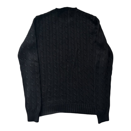 Woman’s Large Ralph Lauren Black Cable Knit