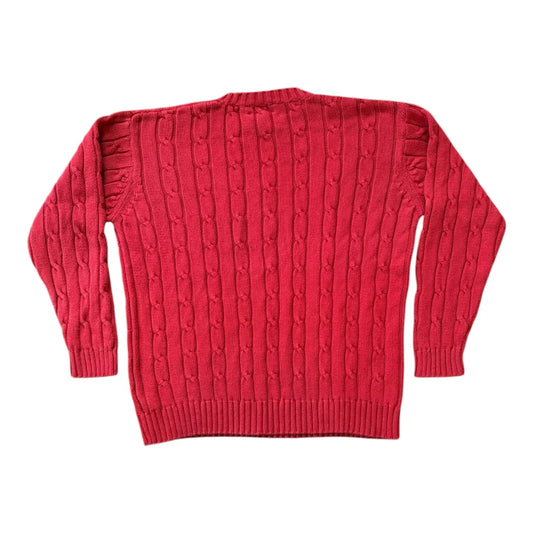 Womans Small Ralph Lauren Red Cable Knit