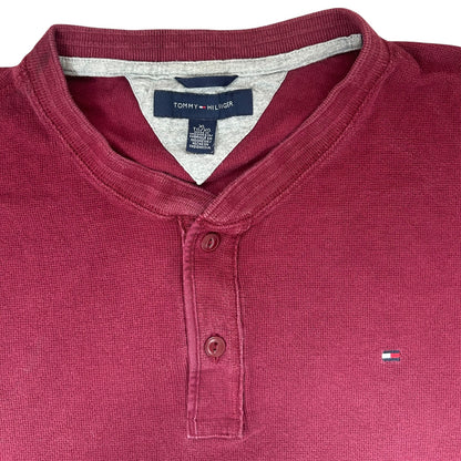Large Tommy Hilfiger Burgundy Long Sleeve T-Shirt