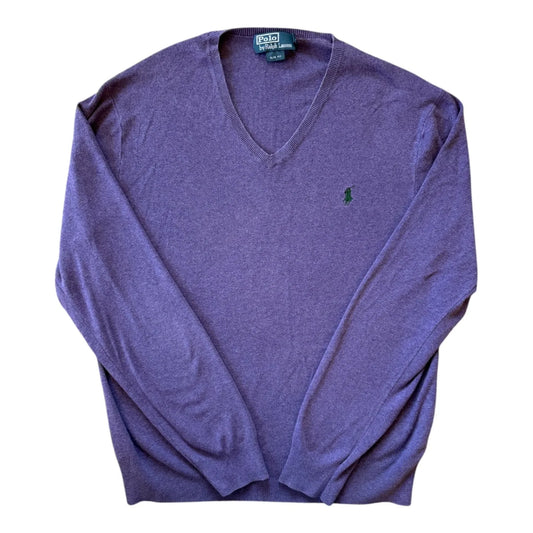 Large Ralph Lauren Purple V-Neck Jumper