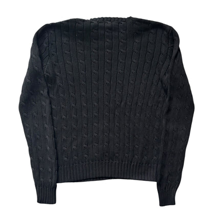 Woman’s Small Ralph Lauren Black Cable Knit