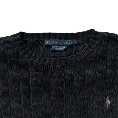 Woman’s Small Ralph Lauren Black Cable Knit