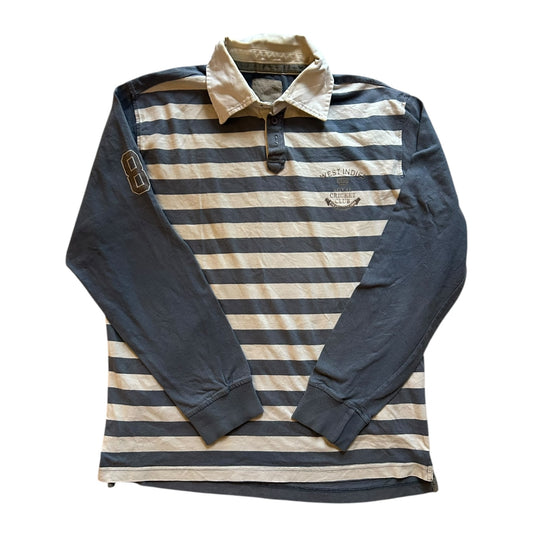 Extra Large Code Jeans Blue and White Rugby Shirt