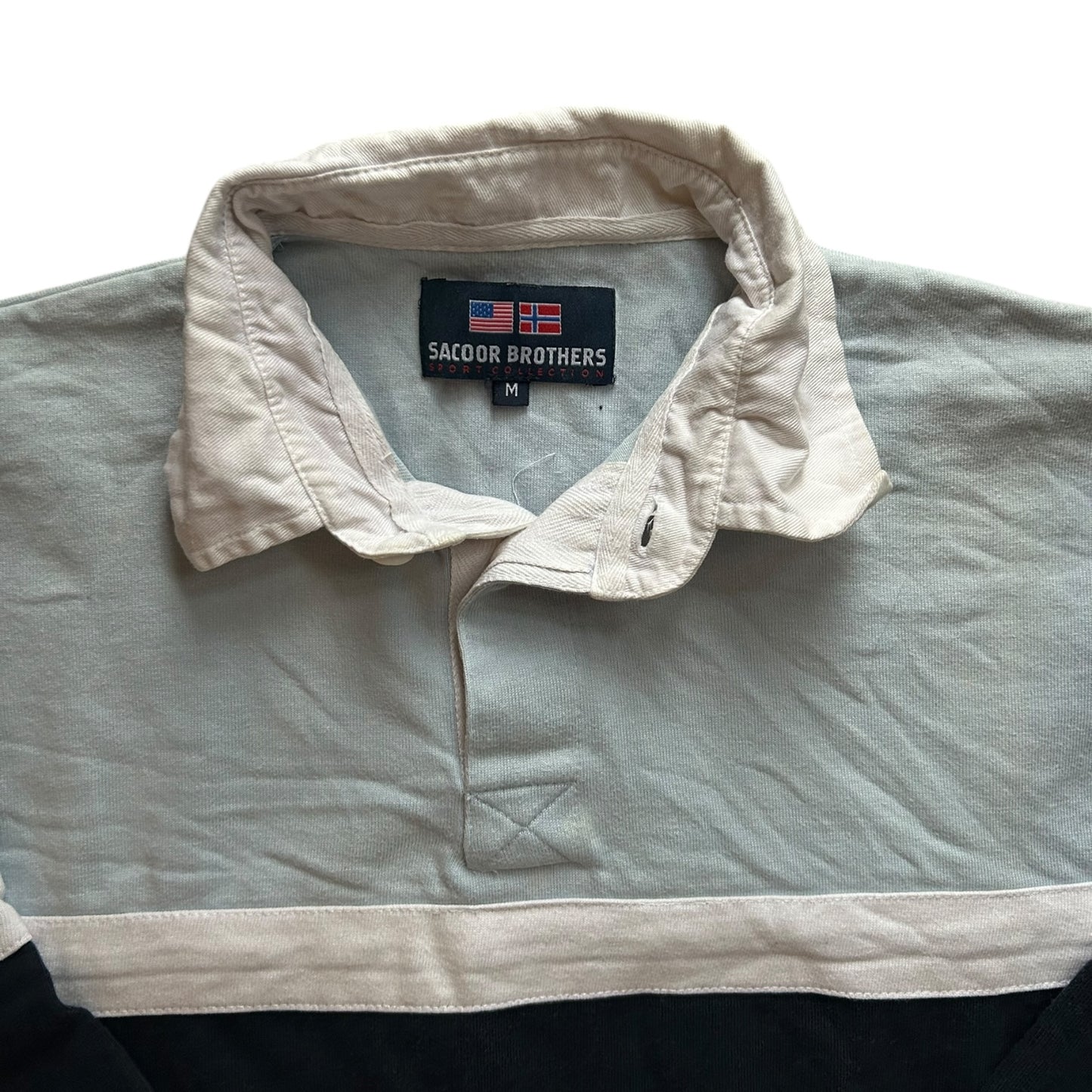 Medium Sacoor Brothers Navy Rugby Shirt