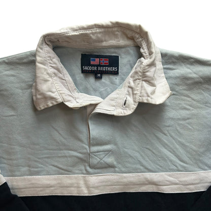 Medium Sacoor Brothers Navy Rugby Shirt