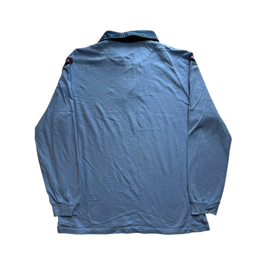 Extra Large Victor Emmanuel Sport Blue Rugby Shirt